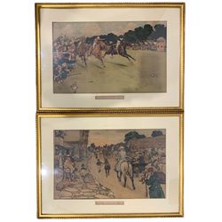 Cecil Aldin (British 1870-1935): 'The Bluemarket Races', pair chromolithographs signed and dated 1901 in the plate 37cm x 59cm (2)