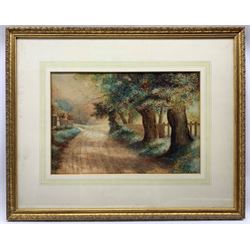 A E Smith (British early 20th century):'The Lane Through the Wood' watercolour signed, titled and dated c.1912 verso 31cm x 46cm