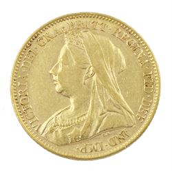 Queen Victoria 1896 gold half sovereign coin 