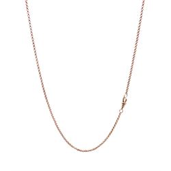 9ct rose gold cable link necklace with clip, London import marks, approx 8.35gm