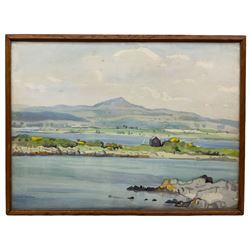 William Miles Johnston (Scottish 1893-1974): Kirkcudbright Sunny Day, watercolour signed 40cm x 54cm
