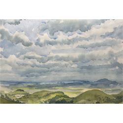 Ian Weatherhead (British 1932-): 'Shropshire Hills', watercolour signed and dated 1979, 24cm x 34cm