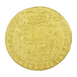 George II 1759 gold half guinea coin