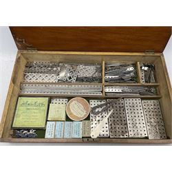 Meccano No.6 set, comprised of various nickel and brass parts, in the original two layer box, the hinged lid with Meccano decals
