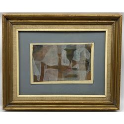 British School (Mid 20th century): Abstract oil on canvas, inscribed 'Harrison' to the reverse 19cm x 29cm