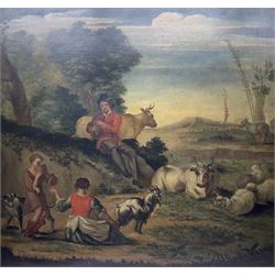 Dutch School (18th century): Pastoral Scene, oil on canvas unsigned  88cm x 93cm  Provenance:  Possibly 3rd Earl of Feversham