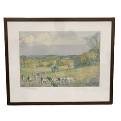 After Lionel Edwards (British 1878-1966): 'The South Staffordshire - Lysways Hall', colour print signed in pencil 34cm x 49cm