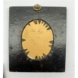 19th Century silhouette profile portrait of a gentleman with gilt highlights and inscribed to the reverse 'John Jones' 9cm x 7cm, another of a boy wearing a ruffed collar and two other silhouette portraits (4)