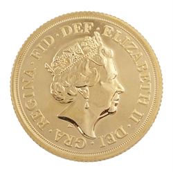 Queen Elizabeth II 2018 gold full sovereign coin 