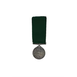 Edward VII Colonial Long Service medal to Company Sergeant Major J.E.Colledge, Madras Artillery Volunteers