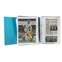 Leeds United football club - various autographs and signatures including Rob Green, Calvin Philips, Luke Ayling, Patrick Bamford etc, in one folder