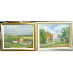  Anne Williams (British 20th century): 'Nunnington Mill, pair oils on board signed, titled on labels verso 53cm x 39cm  Provenance: direct from the artist's family. Anne was a local artist who lived at Malton and later York.   