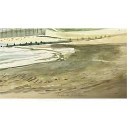 Frederick George Austin (British 1902-1990): Coastal Landscape with Groynes, watercolour signed 27cm x 38cm (unframed)
Provenance: direct from the granddaughter of the artist