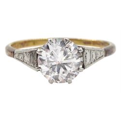 18ct gold single stone round brilliant cut diamond ring, diamond approx 1.05 carat