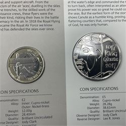 The Royal Mint United Kingdom 2017 annual coin set, in card folder