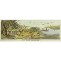 Thomas Sutherland (British 1785-1838) after Henry Thomas Alken (British 1785-1851): 'Wild Grouse Shooting', hand coloured engraving with aquatint pub. Rudolph Ackermann (1764-1834) 26cm x 70cm