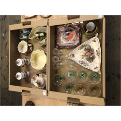 Two Boxes of Sylvac Ware, Glasses and other Ceramics