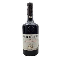 Bottle of Ferreira vintage port 1963