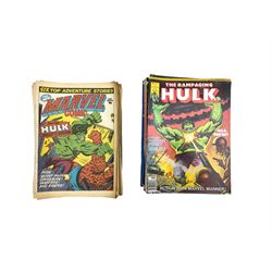 Bronze age marvel comics comprising: 'The Hulk' 1981 issues: 17, 19, 22, 26, 27; 'Rampage Magazine' 1977 issues: 2 - 18, 26, 27; together with other 1970's Hulk magazines