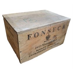Fonseca 1977 vintage port, 75cl, twelve bottles, in original wooden crate