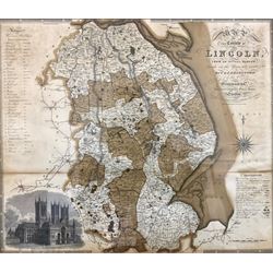 Charles & John Greenwood (British 19th century): Map of The County of Lincoln from am actual survey made in the years 1827-1828, engraved by Josiah Neele, pub. 1831 London 63cm x 74cm