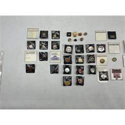 Collection of American enamel racecourse badges including Hollywood Park, Gulfstream Park, Hot Springs Arkansas etc (48)