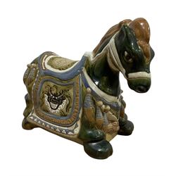 Pottery Garden seat/ ornament in the form of a Horse H45cm