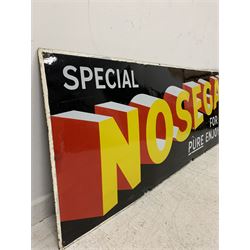 Vintage enamel advertisement for Nosegay Tobacco 62cm x 183cm