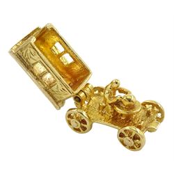 9ct gold gypsy fortune teller pendant/charm, hallmarked