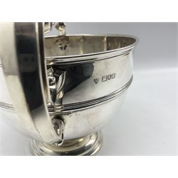 Silver two handled Challenge Cup  'Royal Army Temperance Association' D18cm London 1909 Maker F Boyton & Co 20oz