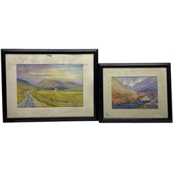 Selection of 20th century landscape and maritime watercolours; two original still life oils; St Ives etching and two photographs, max 32cm x 50cm (11)