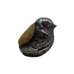 Edwardian silver pin cushion in the form of a Chick by Sampson Mordan & Co, Chester 1907