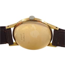 Universal Genève gentleman's 18ct gold manual wind wristwatch, Cal. 263, Ref. 10715, stamped 750 with Helvetia hallmark