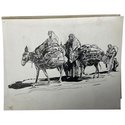 Helen Jacobs BWS (British 1888-1970): 'Jesus in Palestine', collection of twenty pen and ink illustrations, illustrated in Freda Collins' book of the same title pub. 1948, max 27cm x 17cm (approx. 40) (unframed)