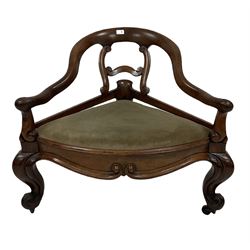 Victorian rosewood framed corner chair