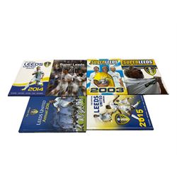 Leeds United football club - eighteen 'The Official Leeds United Annual' comprising 2000, 2001, 2002, 2003, 2004, 2005, 2007, 2012, 2013, 2014, 2015, 2016, 2017, 2018, 2019, 2020, 2021, 2022