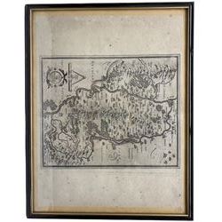 Jodocus Hondius (Belgian 1563-1612) After Gerard Mercator (Belgian 1512-1594): 'Vdrone Irlandiæ in Catherlagh Baronia' County Carlow Ireland, engraved map pub. Amsterdam 1606-1641, 35cm x 28cm