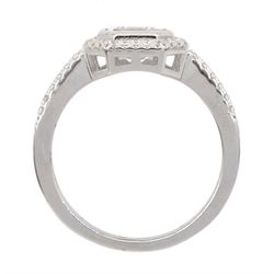 Silver cubic zirconia dress ring, stamped 925