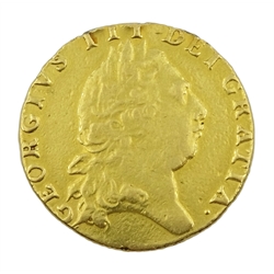 George III 1797 gold spade guinea coin, previously mounted