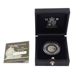 Queen Elizabeth II 2007 ten pound platinum proof Britannia coin, cased with certificate