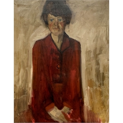 Mick Arnup (British 1923-2008): Portrait of Jean, oil on canvas unsigned 75cm x 60cm 
Provenance: By direct descent from the Arnup family