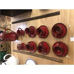 Red Italian Partial Coffee Set