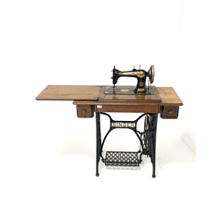 Early 20th century treadle Singer sewing machine