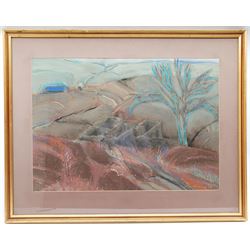 JC Wilkinson (20th century): Abstract Landscape, pastel signed and dated '98, 51cm x 72cm