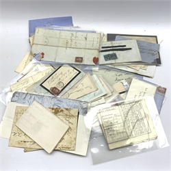 Mostly Queen Victoria postal history, stamps on covers including penny reds, mourning covers, small number of imperf penny reds etc, sixty-eight items in total