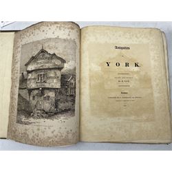 Picturesque Buildings in York drawn and etched by Henry Cave with forty one illustrations, folio published Ackermann 1813
