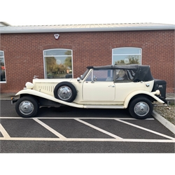 Beauford wedding car - 1980's replica of a classic 1930's two door grand tourer luxury car, with four cylinder Ford engine, registration number RAO 19X - not running 