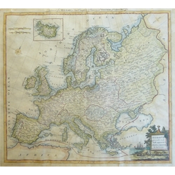  Thomas Conder (British 1747-1831): 'Europe Agreeable to the Most Approved Maps and Charts', 18th/19th century hand-coloured map engraved for George Henry Millar's New Complete and Universal System of Geography 35cm x 39cm  