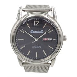 Ingersoll gentleman's stainless steel automatic wristwatch, 316L, on original stainless steel strap, boxed