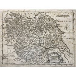 John Cary (British 1754-1835): 'North Riding of Yorkshire' and 'Yorkshire' two hand-coloured engraved maps together with Thomas Kitchin (British 1719-1784): 'A New Map of Yorkshire Drawn from the Best Authorities' engraved map max 23cm x 28cm (3)